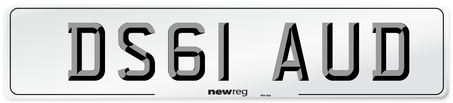 DS61 AUD Number Plate from New Reg